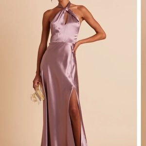 Satin Dark Mauve Bridesmaid Dress